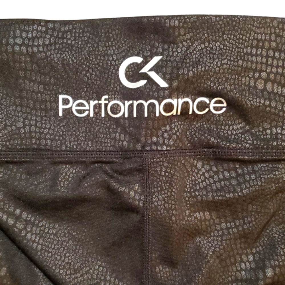 Calvin Klein Performance Women's Black Snakeskin Crop Workout Leggings Small - Picture 5 of 7